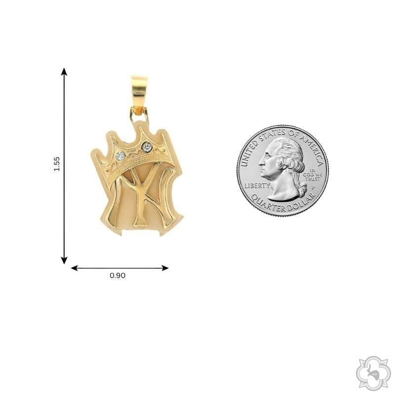 14K Gold Yankee Crown Pendant, photo 8 of 8