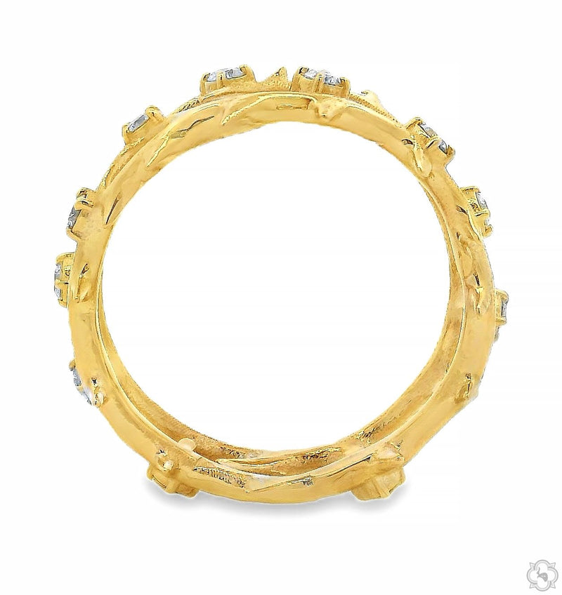 14K Gold Crown of Thorns Diamond Ring, photo 3 of 7
