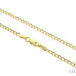 10k Yellow Gold Curb Chain 2mm 22 Inches   64047 - Image 1
