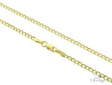 10K Yellow Gold Hollow Curb Chain 2mm 64047