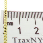 10k Yellow Gold Curb Chain 2mm 22 Inches   64047 - Image 4