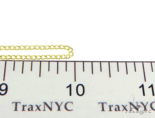 10K Yellow Gold Hollow Curb Chain 2mm, photo 5 of 5