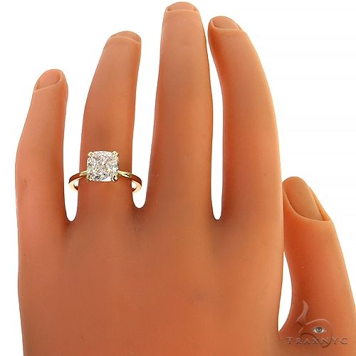 Cushion Shape Diamond Engagement Ring (Lab) 68364 - Image 5