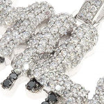 Custom  MILI Name Pendant with Drip in Black Diamonds 65221 - Image 4