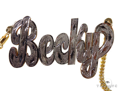 Custom 10k yellow gold necklace – front view showing warm yellow gold finish and chain profile