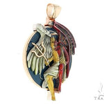 Custom 14K Yellow Gold Angel and Demon Charm Pendant 65013 - Image 2