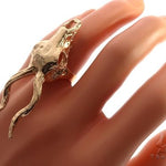 Custom 14K Yellow Gold Antelope Skull Ring 65011 - Image 8