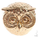 Custom 14K Yellow Gold Owl Ring 65010 - Image 2