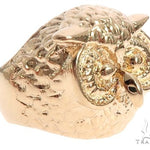 Custom 14K Yellow Gold Owl Ring 65010 - Image 3