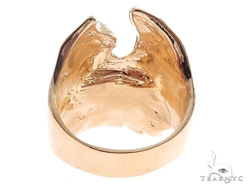 Custom 14K Yellow Gold Skull Ring 65008 - Image 5