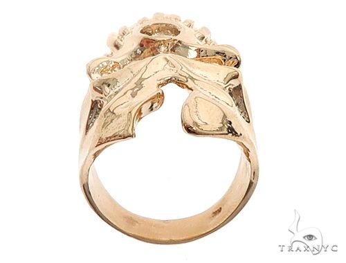 Custom 14K Yellow Gold Skull Ring 65008 - Image 6