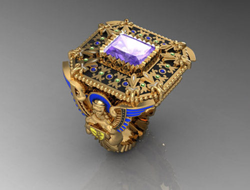 18K Gold Custom Angel Ring, photo 10 of 10