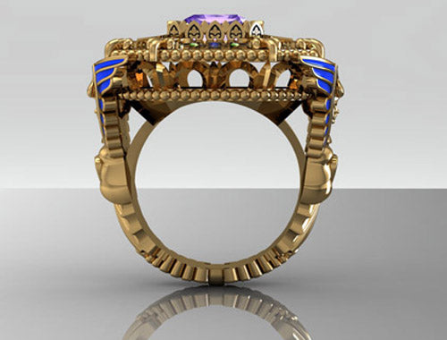 18K Gold Custom Angel Ring, photo 3 of 10