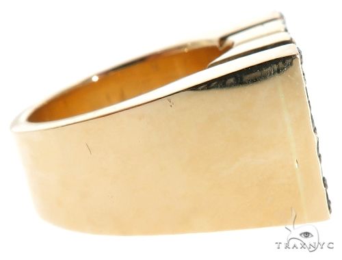 14K Gold Custom Black Diamond 'MOB' Ring, photo 5 of 8