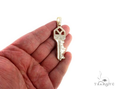 Custom Boston Skyline Key Diamond Pendant 64202 - Image 7