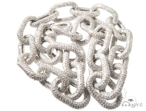 Custom Cable Link Diamond Chain with a Hidden Lock 64511 - Image 4