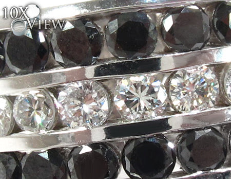 18K Gold Custom Channel Diamond Ring, photo 3 of 7