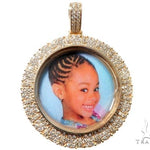 Custom Cluster Diamond Photo Pendant 1.75 inch 64527 - Image 1