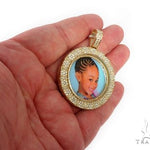 Custom Cluster Diamond Photo Pendant 1.75 inch 64527 - Image 5