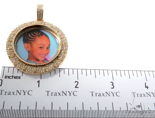 Custom Cluster Diamond Photo Pendant 1.75 inch 64527 - Image 7