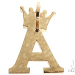 Custom Crowned Initial A Letter Diamond Pendant 64528 - Image 3