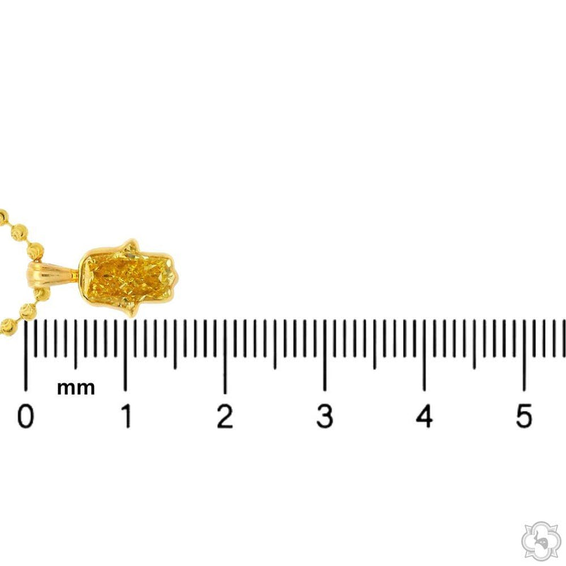 14K Gold Custom Cut Lab-Grown Diamond Hamsa Pendant, photo 7 of 9