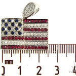 Custom Diamond American Flag Pendant 45582 - Image 5
