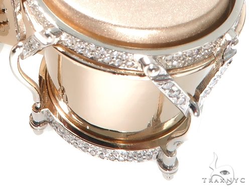 Custom Diamond Bongo Drums Pendant 64488 - Image 4