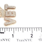 Custom Diamond Crowned Initial Letter Word Charm Pendant 64752 - Image 7