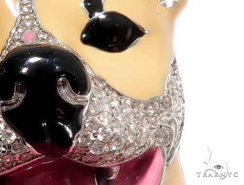 Custom Diamond Dog Pendant 64514 - Image 3