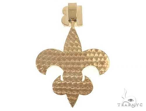 Custom Diamond Letter B Gold Saints Pendant 65228 - Image 3