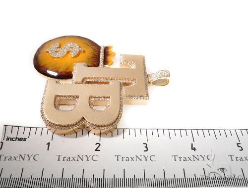 Custom Diamond Money Bag Pendant 64510 - Image 10