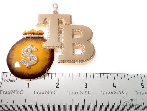 Custom Diamond Money Bag Pendant 64510 - Image 11