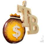 Custom Diamond Money Bag Pendant 64510 - Image 2