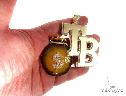 Custom Diamond Money Bag Pendant 64510 - Image 9