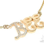 Custom Diamond Name Pendant Bee Yellow Gold Small 65237 - Image 2