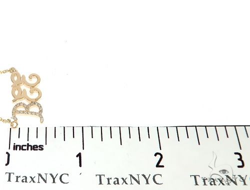 Custom Diamond Name Pendant Bee Yellow Gold Small 65237 - Image 6