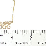 Custom Diamond Name Pendant Bee Yellow Gold Small 65237 - Image 7