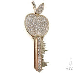 Custom Diamond New York Skyline Key Charm Pendant 64105 - Image 1