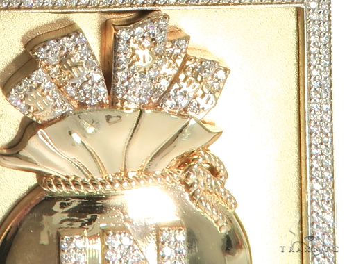 14K Gold Custom Diamond Pendant - Paid In Full, photo 3 of 8