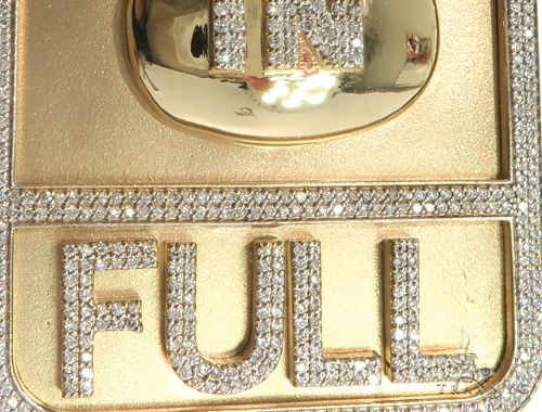 14K Gold Custom Diamond Pendant - Paid In Full, photo 4 of 8