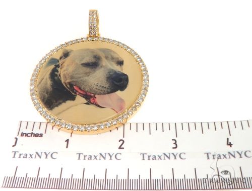 14K Yellow Gold Customizable Photo Pendant 2.5 inches  64013 - Image 7