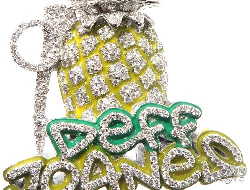 Custom Diamond Pineapple Pendant 64108 - Image 7