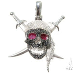 Custom Diamond Skull & Swords Pendant 64151 - Image 1