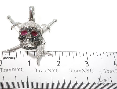 Custom Diamond Skull & Swords Pendant 64151 - Image 10