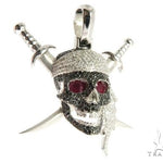 Custom Diamond Skull & Swords Pendant 64151 - Image 2