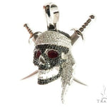 Custom Diamond Skull & Swords Pendant 64151 - Image 3