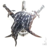 Custom Diamond Skull & Swords Pendant 64151 - Image 4