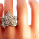 Custom Diamond Two Tone Star Ring 64751 - Image 7