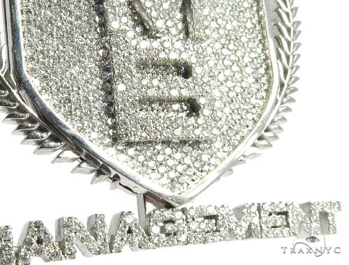 Custom Flower Set Diamond AMB Pendant 64137 - Image 10